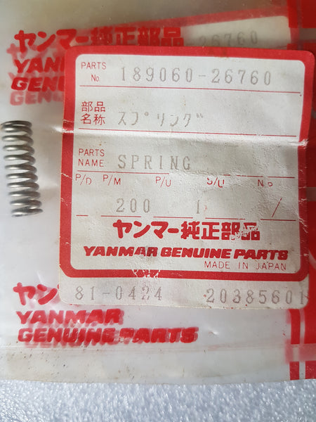 Yanmar 189060-26760 - Spring